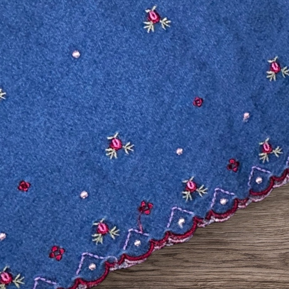 Blue Embroidered Skirt Women’s Tall